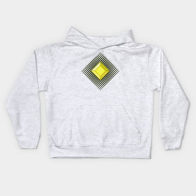 Yellow Diamond Gem Angular Kids Hoodie by Blackmoonrose13